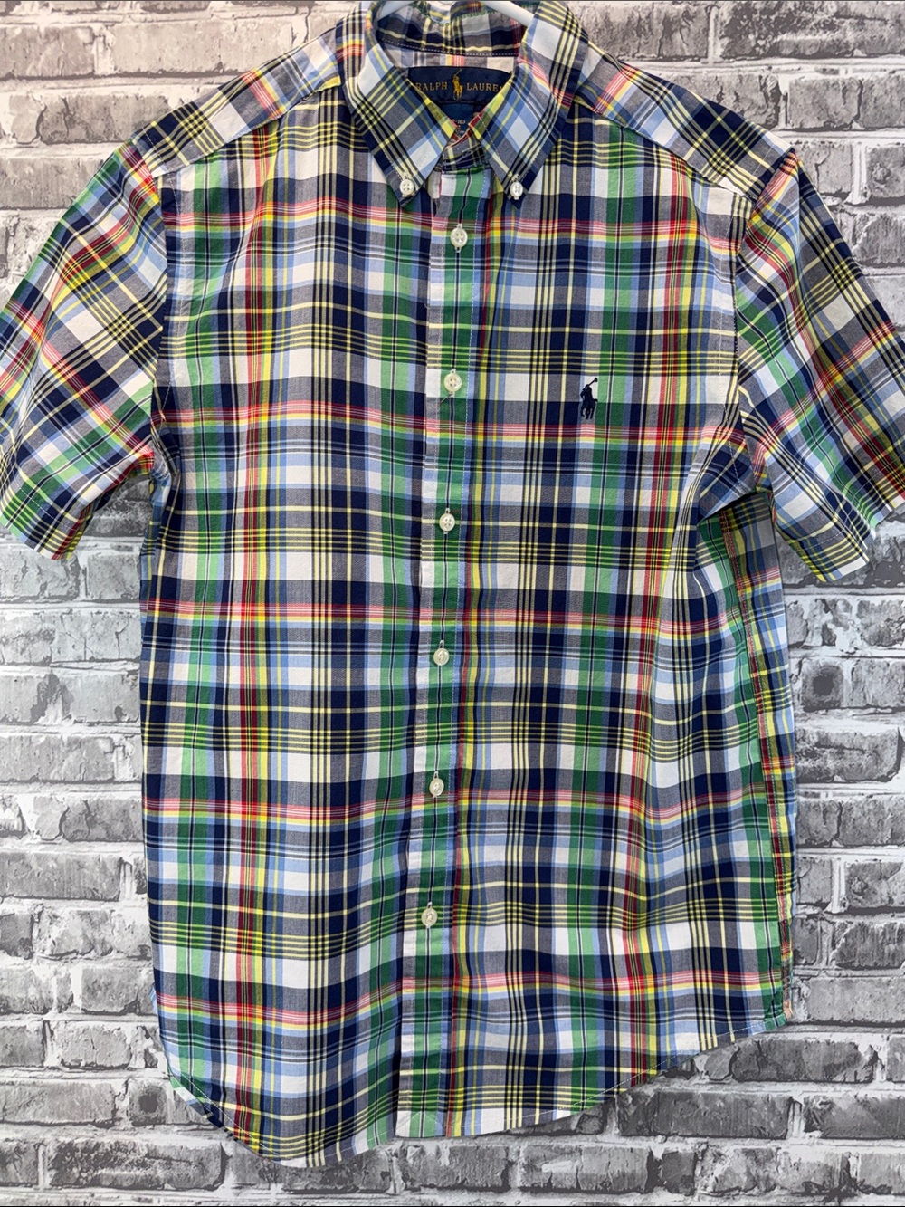 Ralph Lauren Multicolor Plaid Short-Sleeve Button-Down Shirt